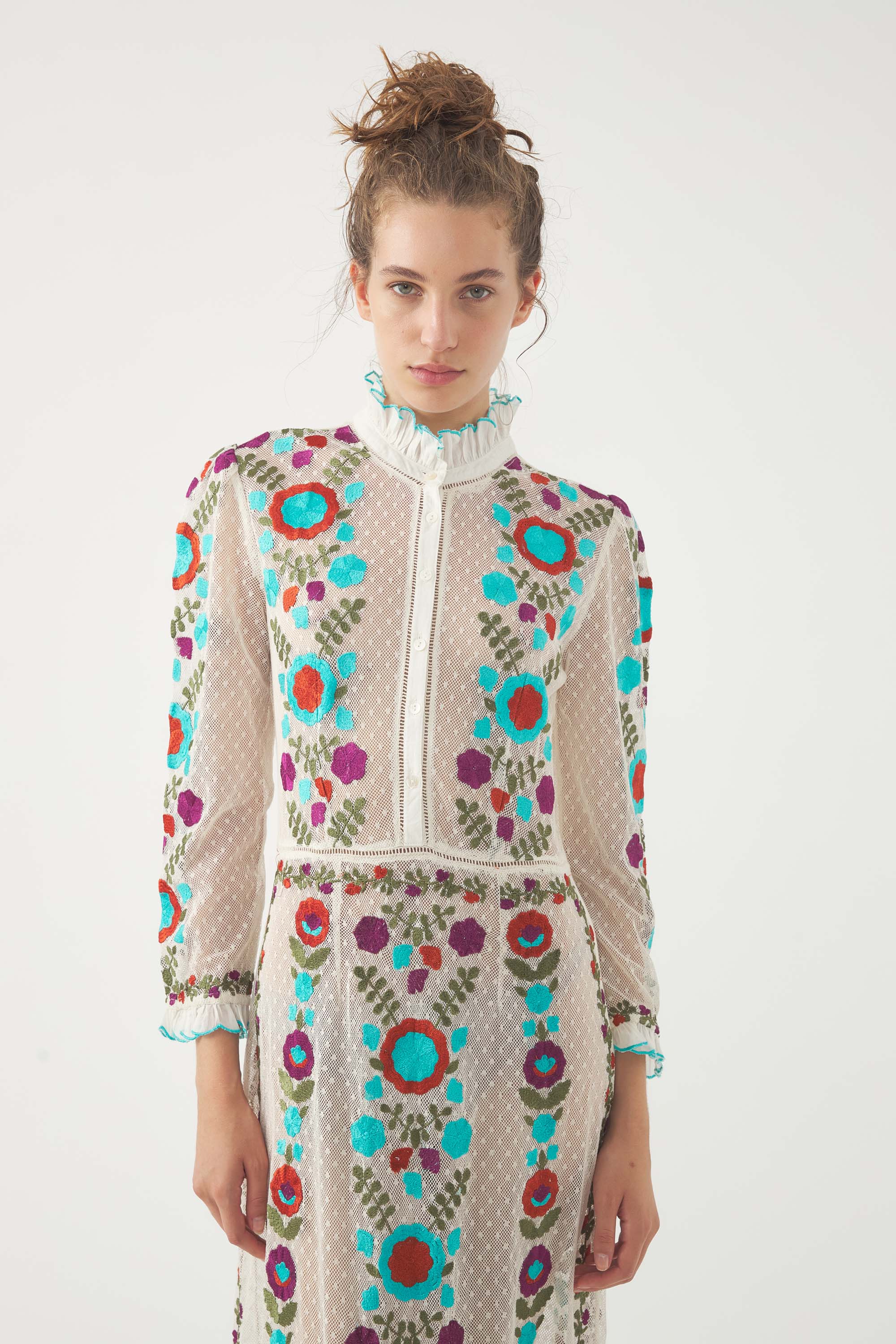 Embroidered Maxi Dress Ary
