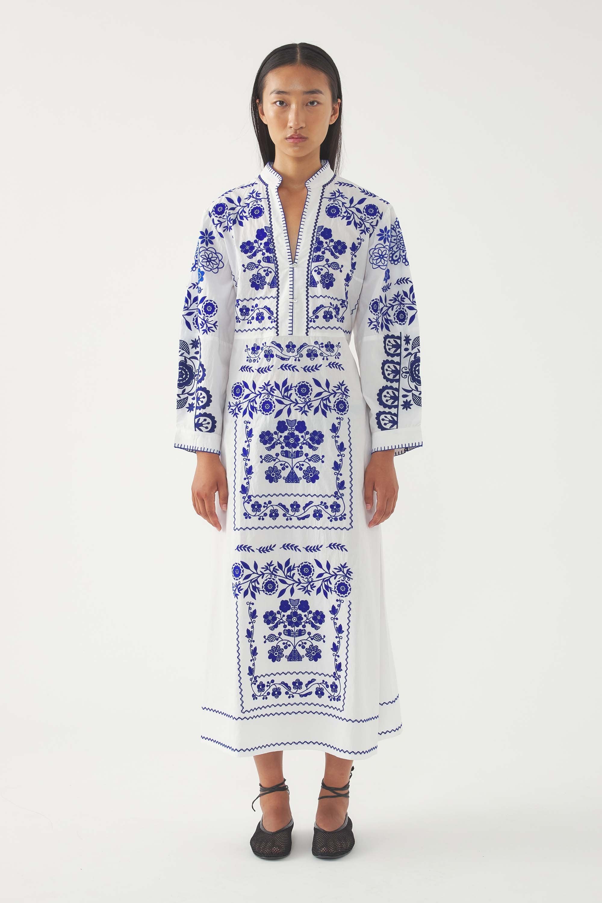 Embroidered Maxi Dress Mamie