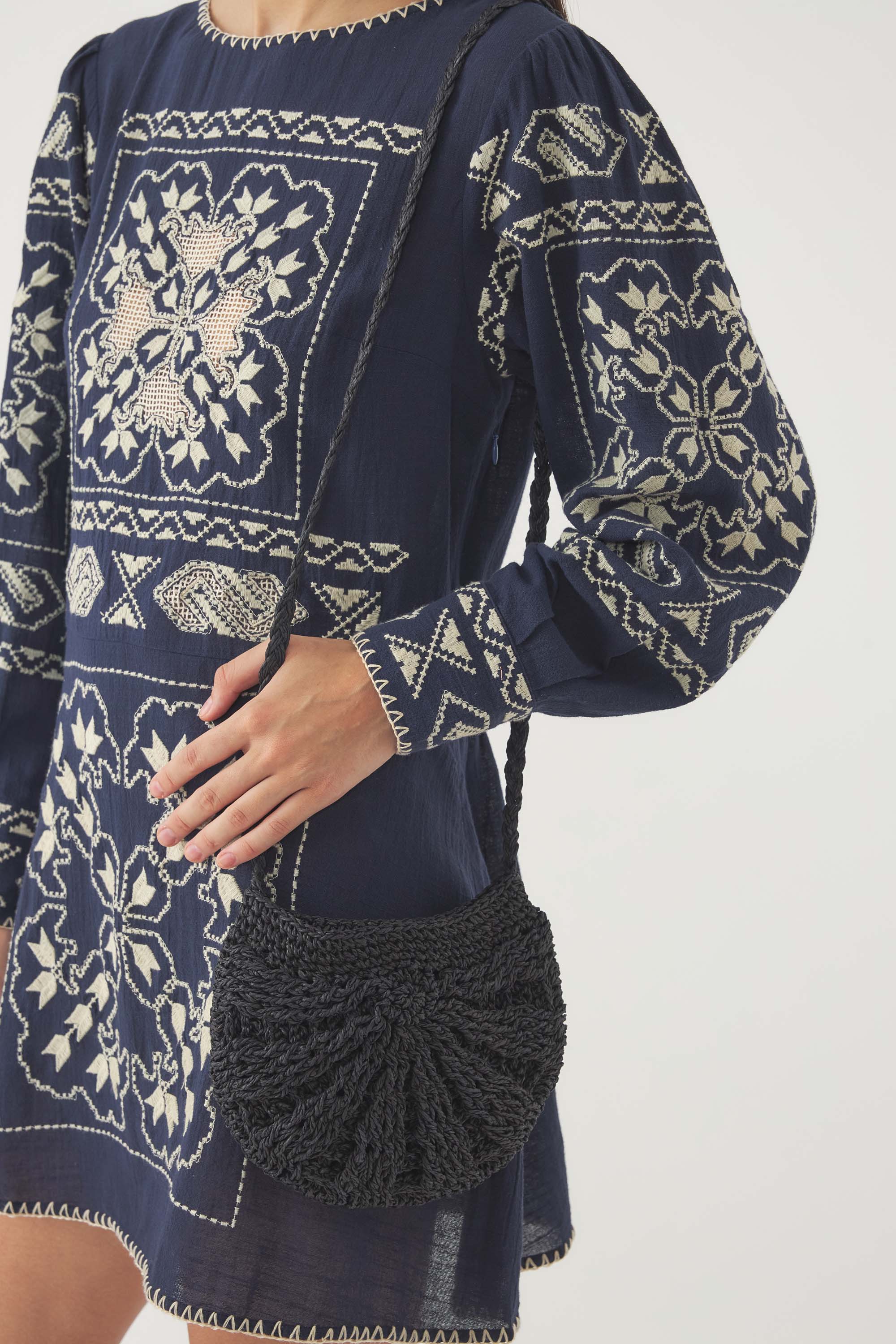 Langes besticktes Kleid Milos