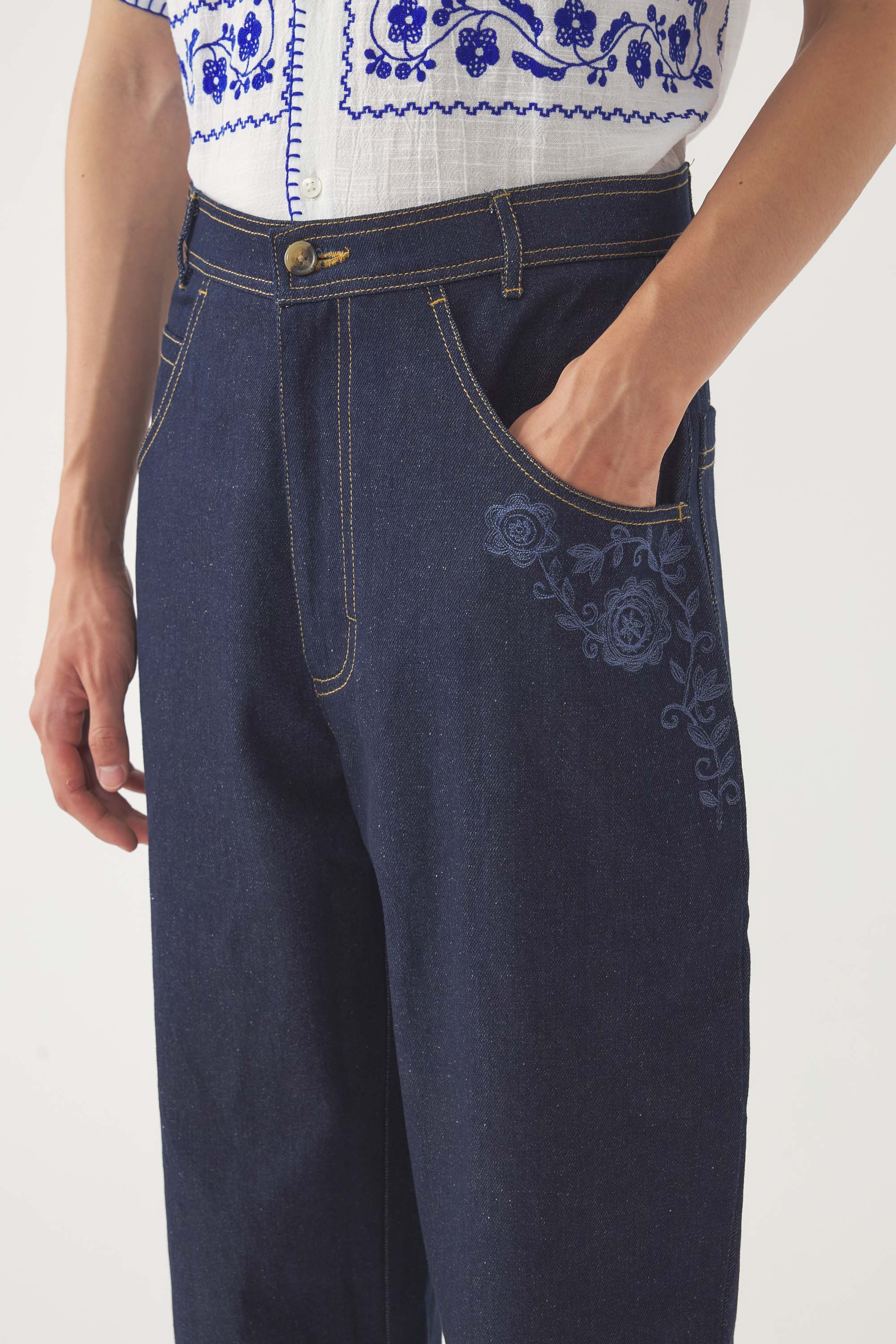 Pantalon brodé Randy