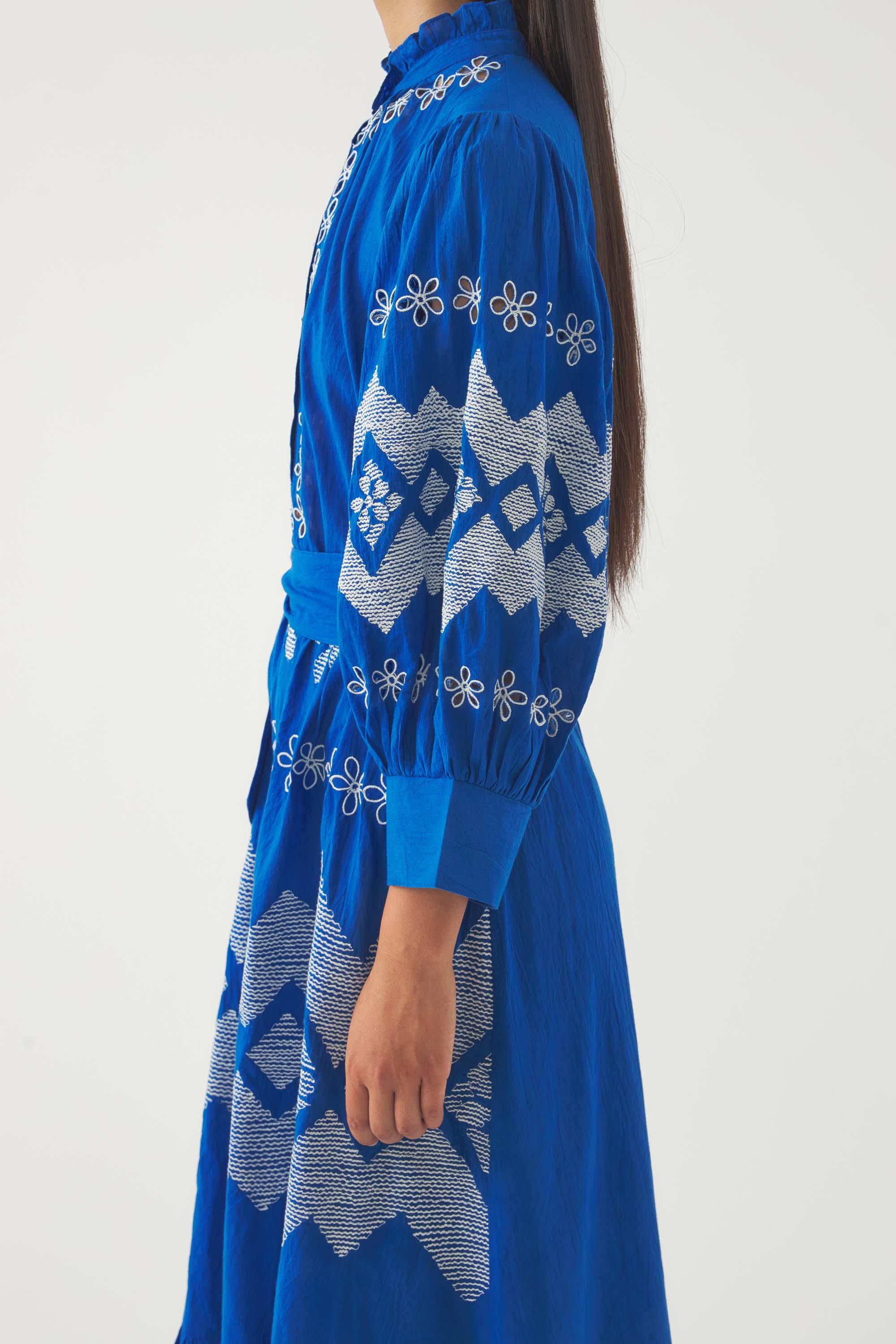 Vestido largo bordado Tolede
