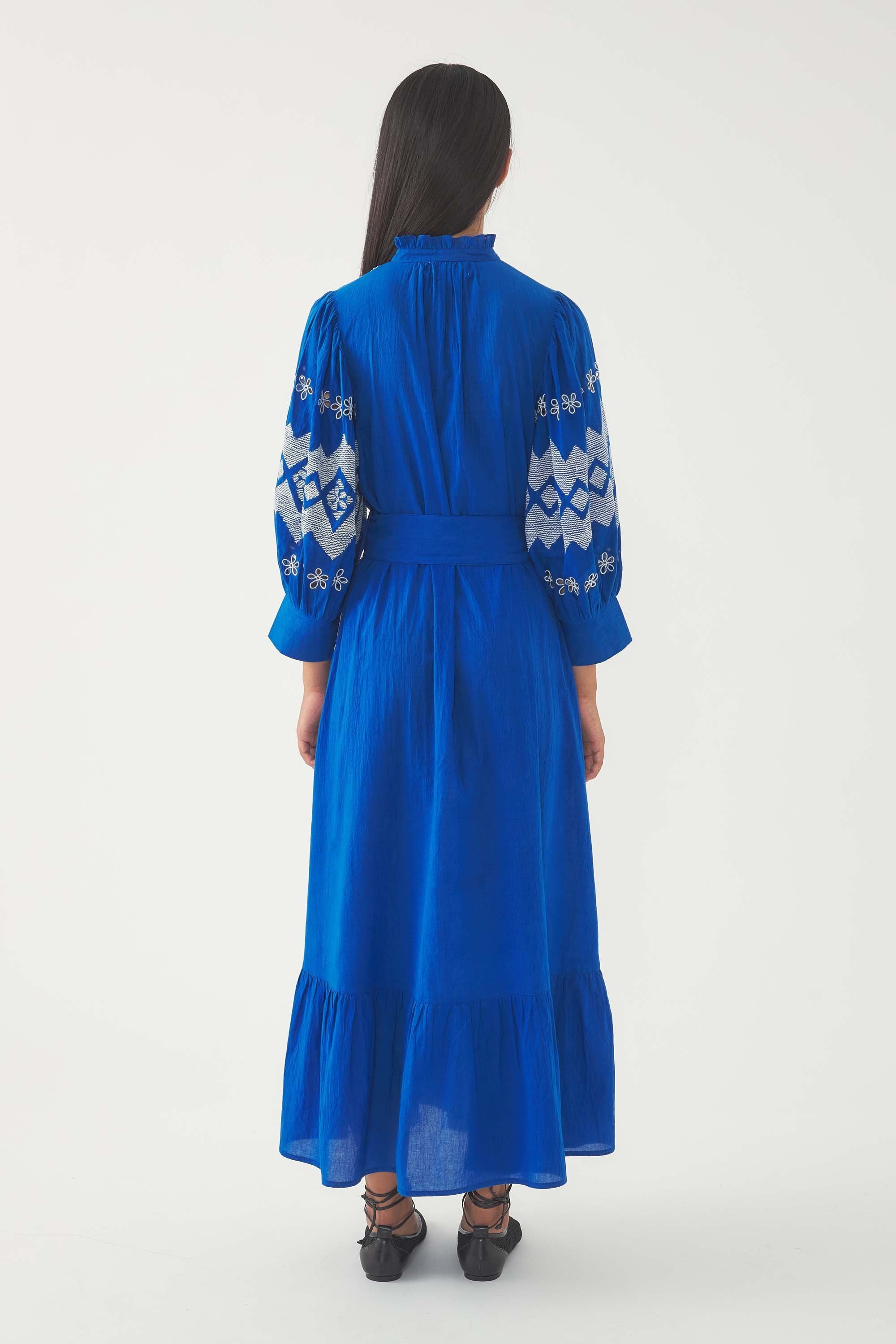 Vestido largo bordado Tolede