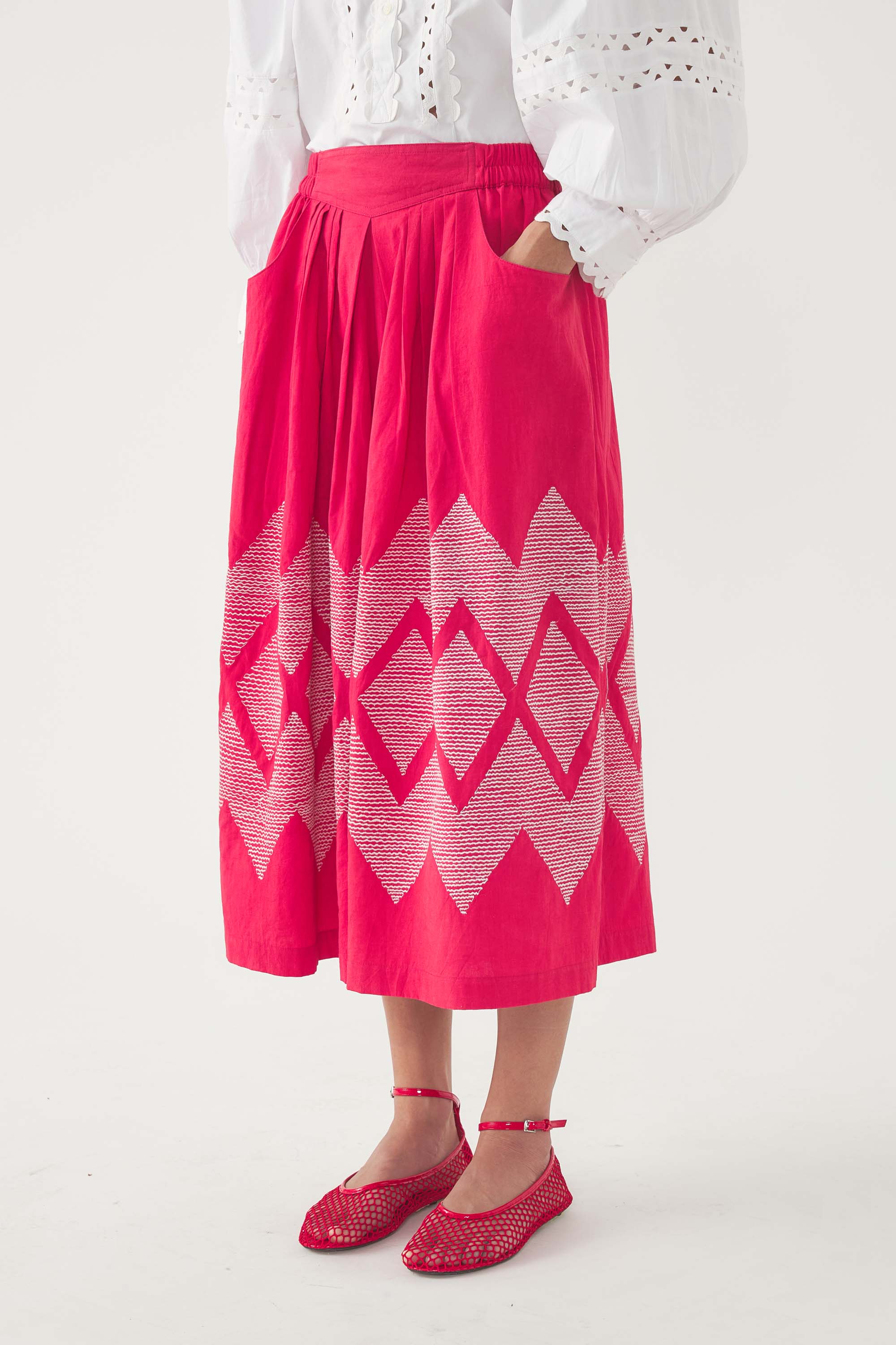 Falda pantalón bordada Tolede