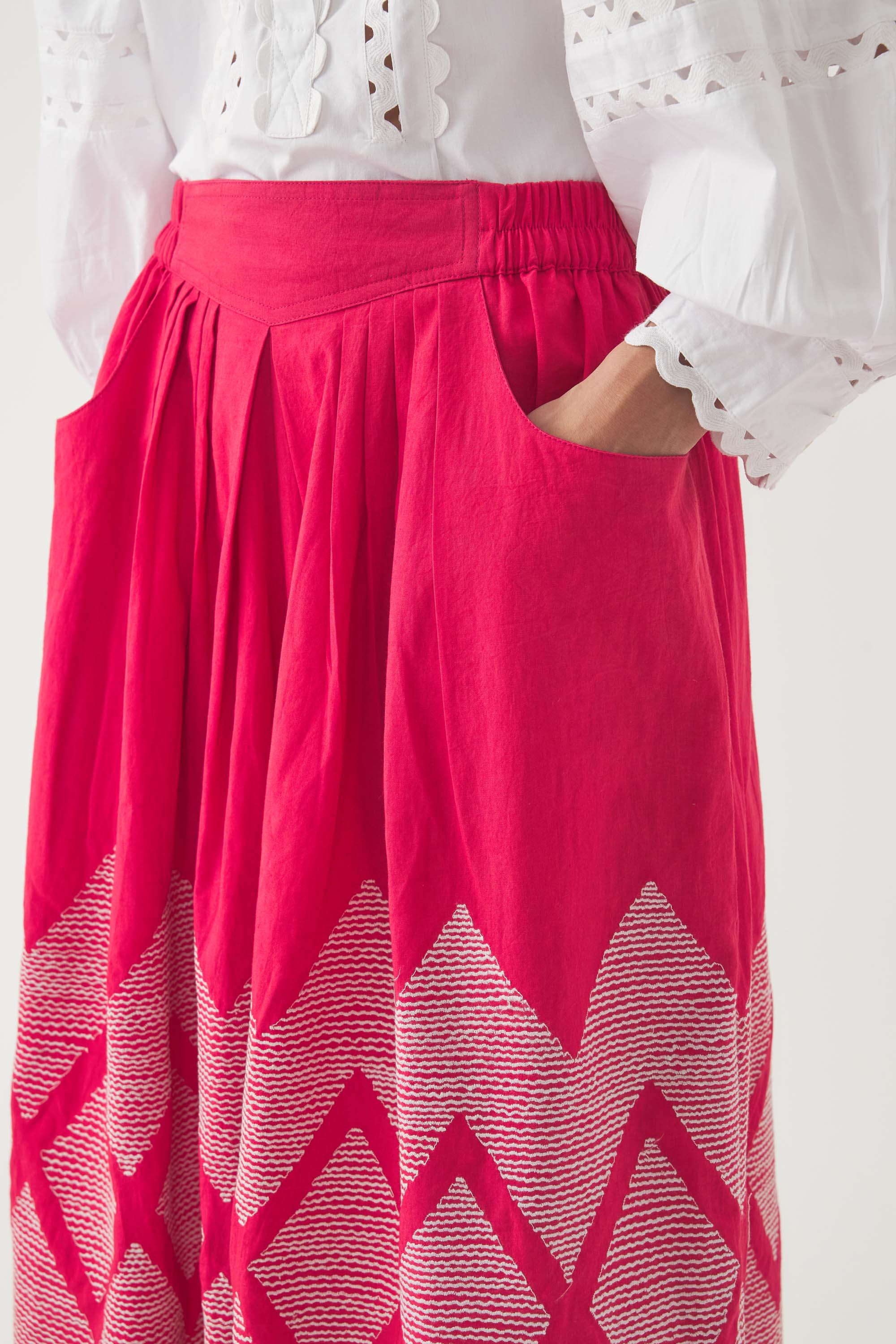 Falda pantalón bordada Tolede