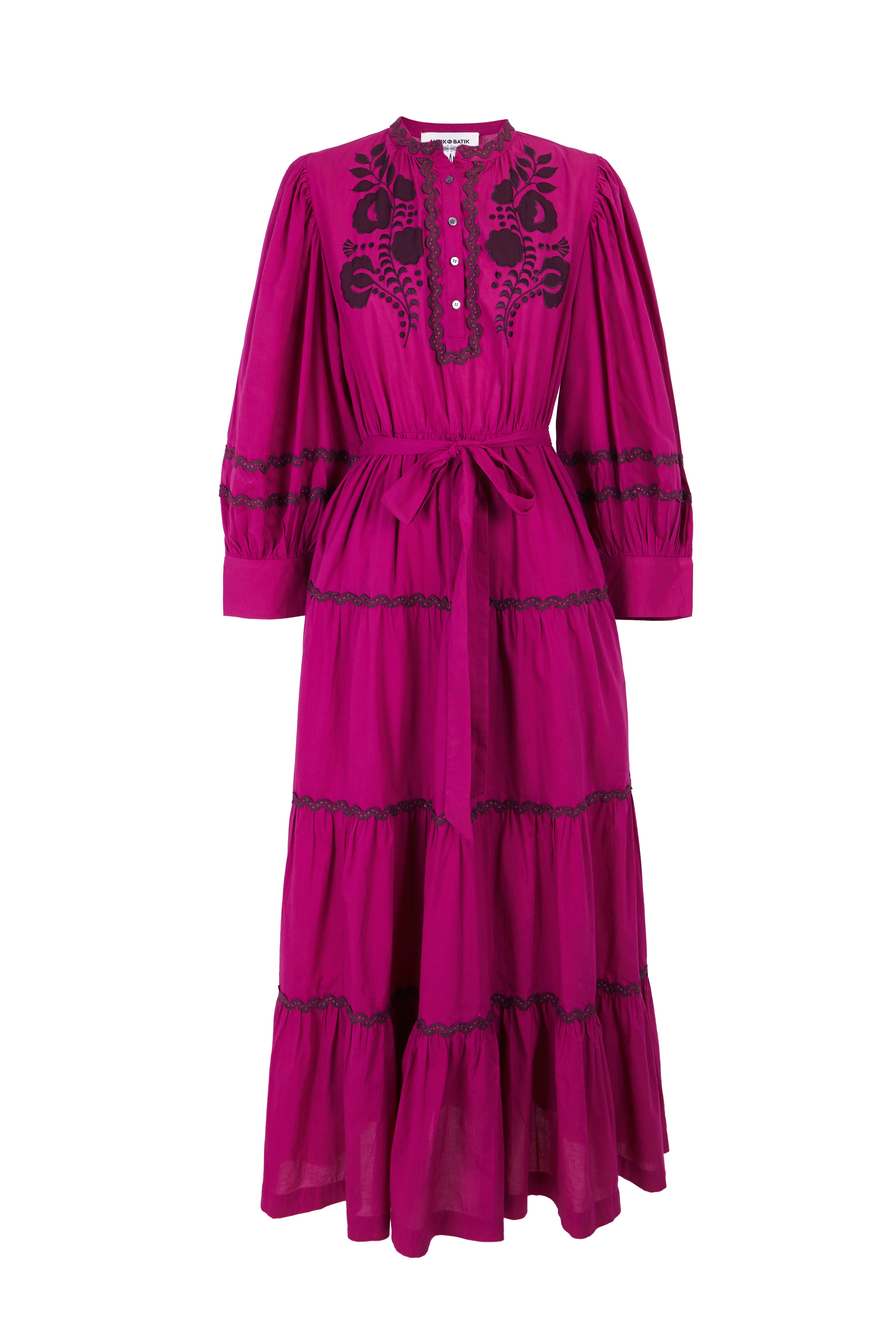 Robe longue brodée Colette
