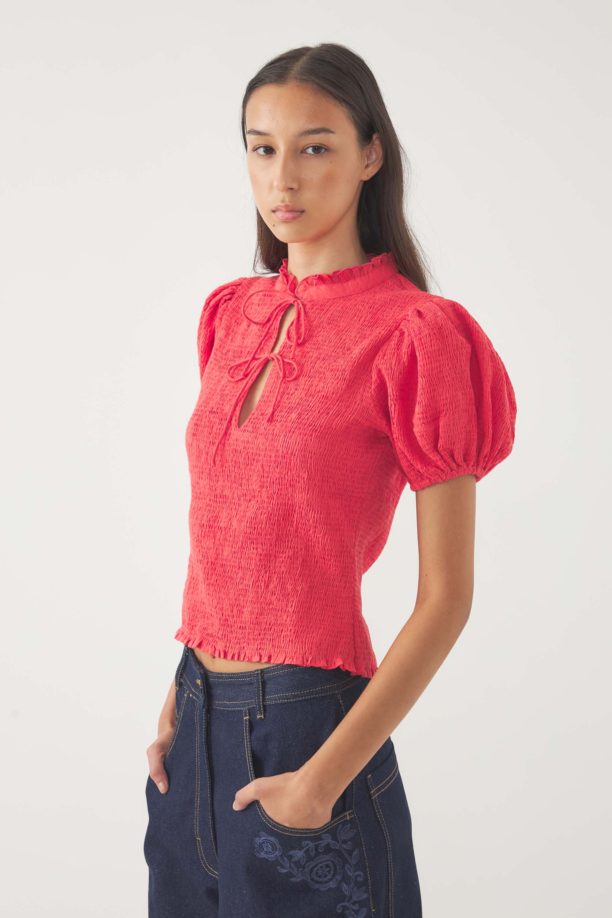 Geraffte Bluse Angelo
