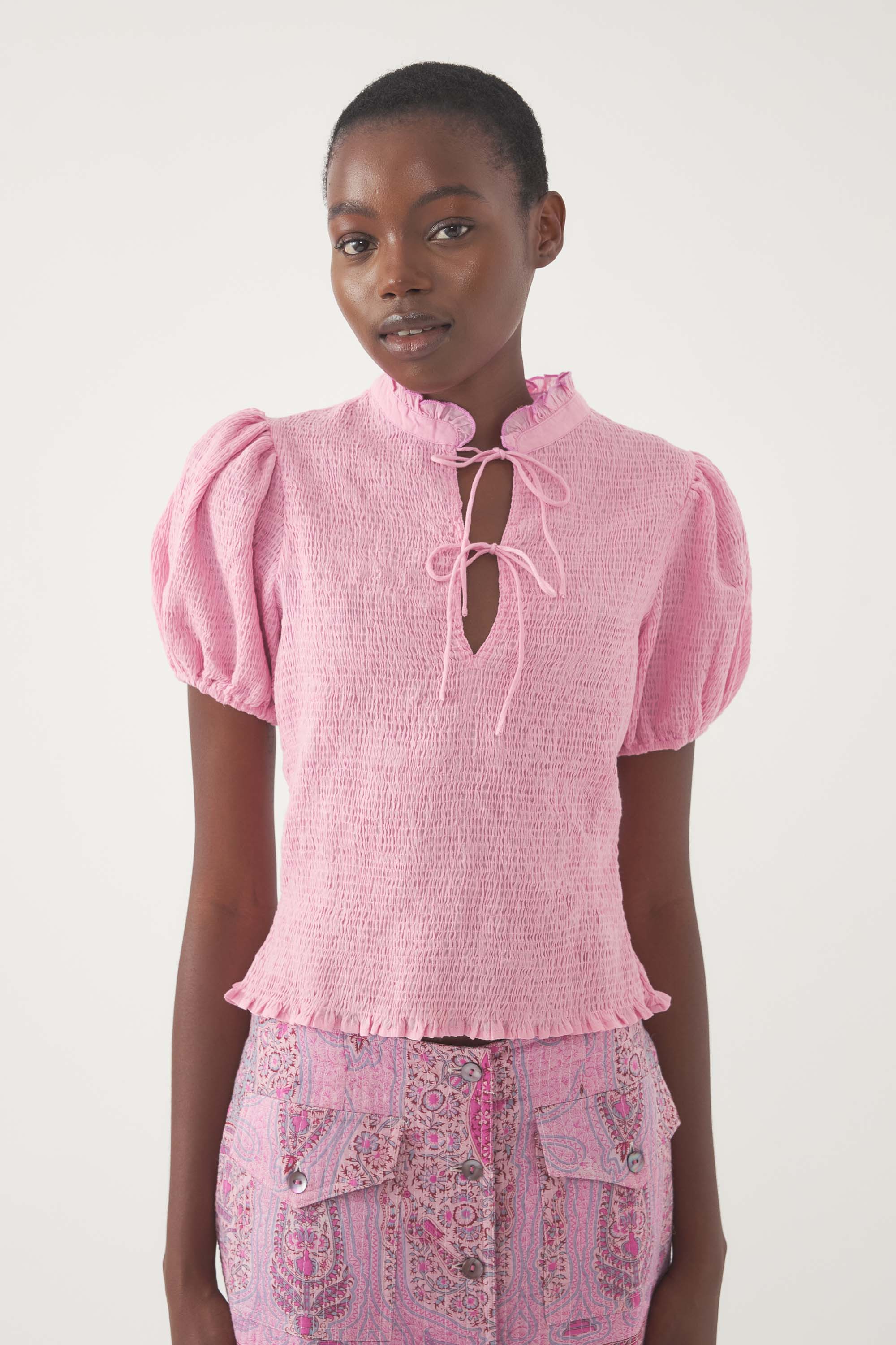 Blusa con smock Angelo