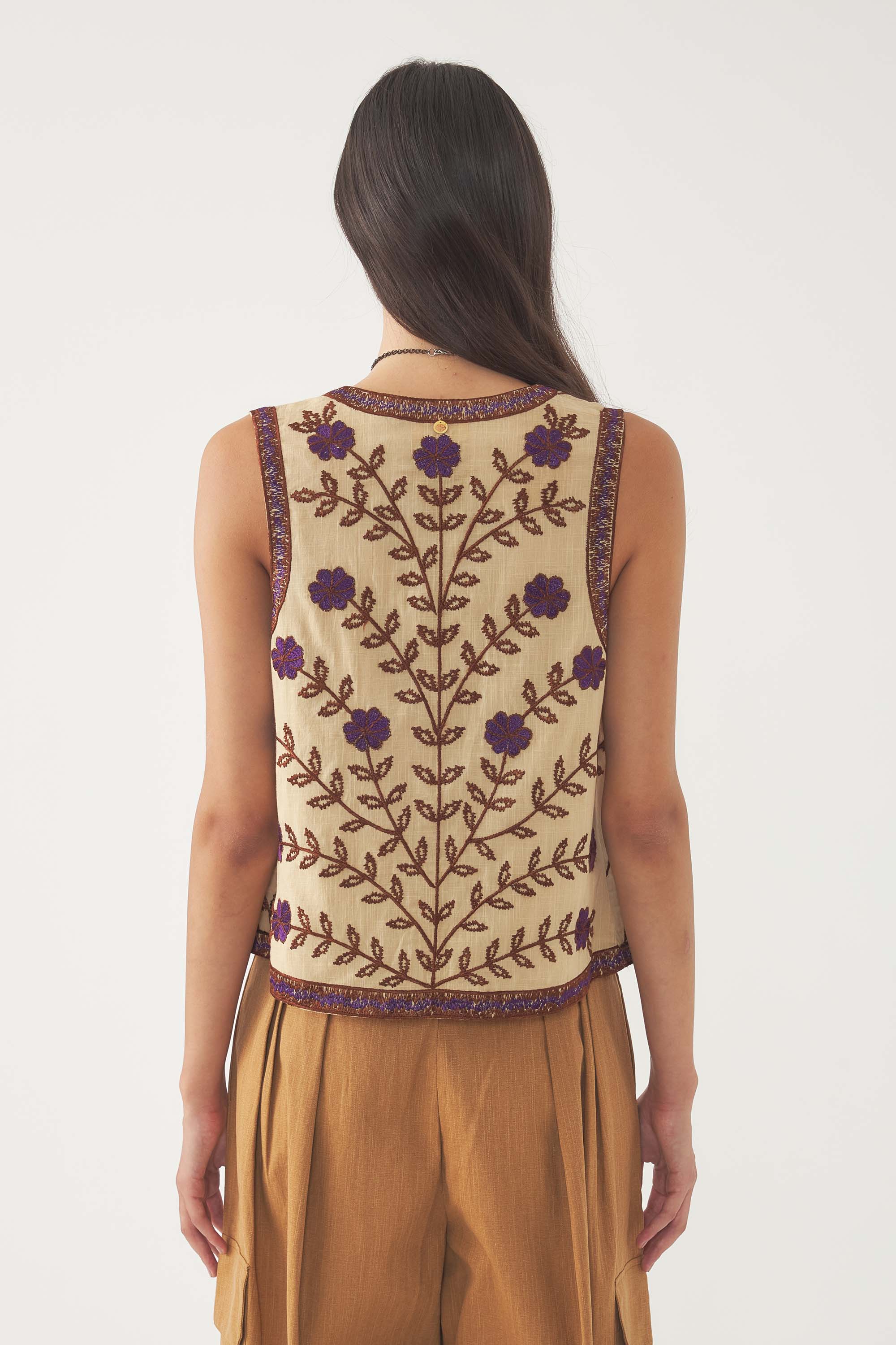 Embroidered Vest Ary