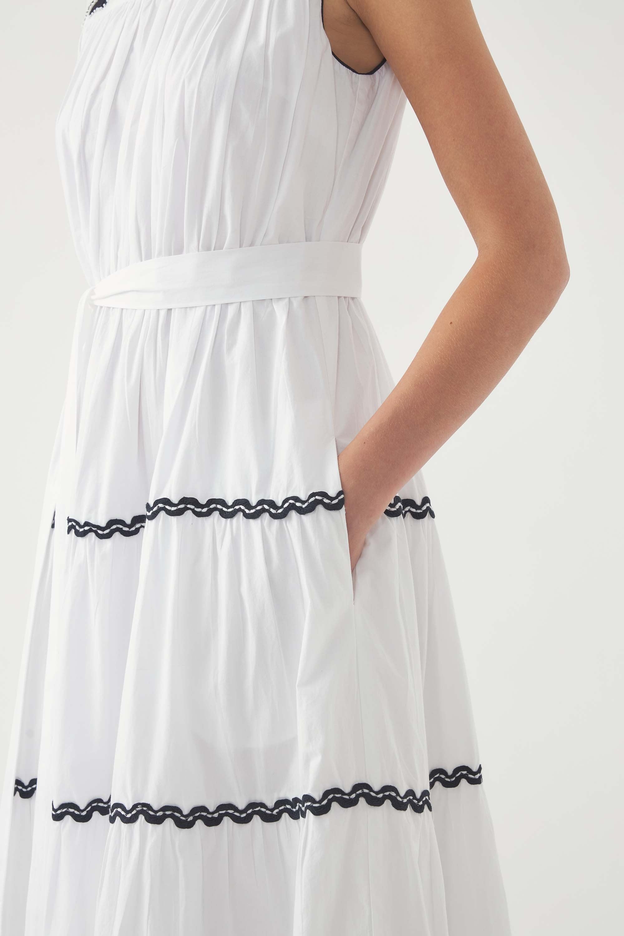 Langes besticktes Kleid Dalli