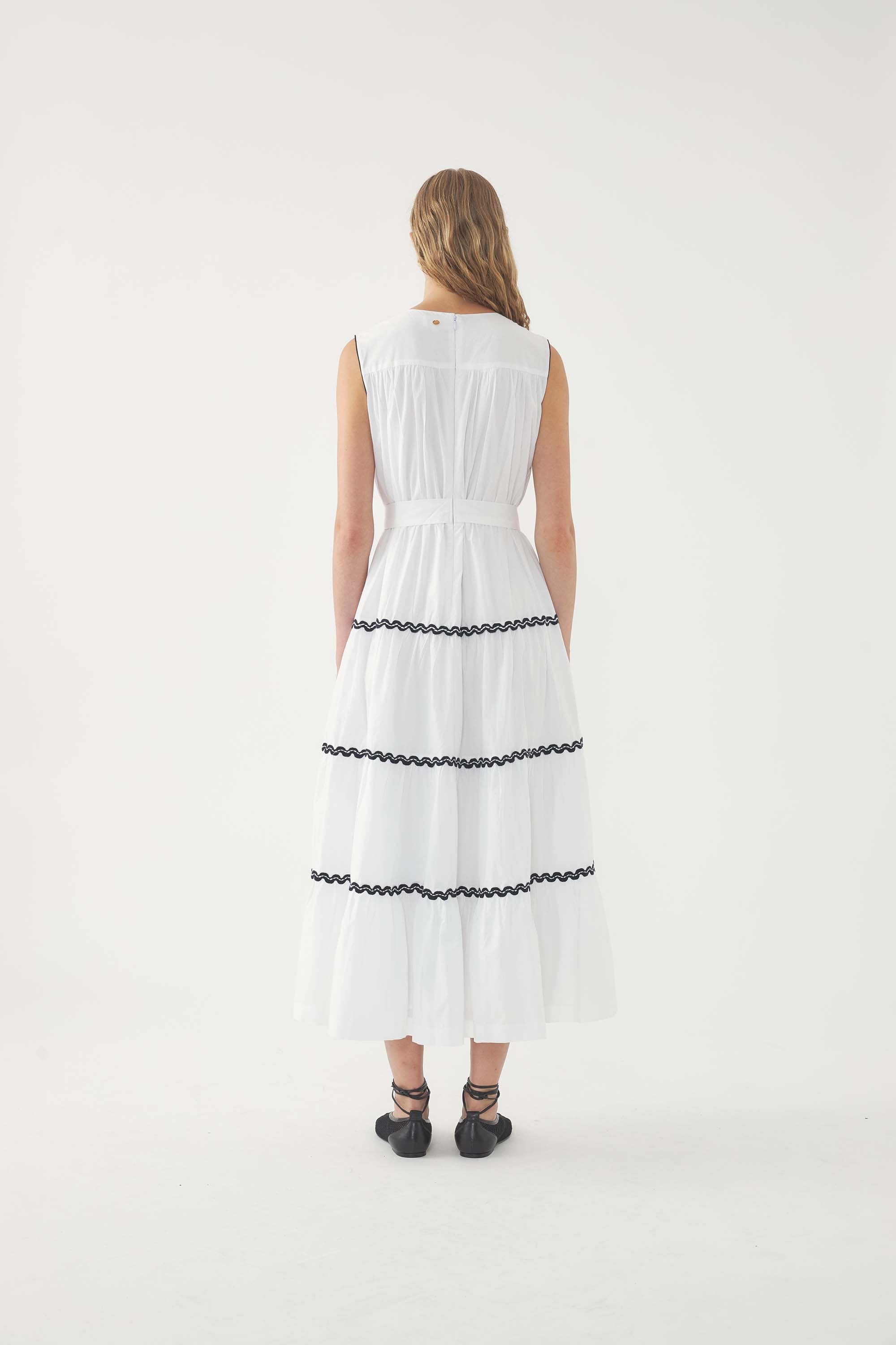 Langes besticktes Kleid Dalli