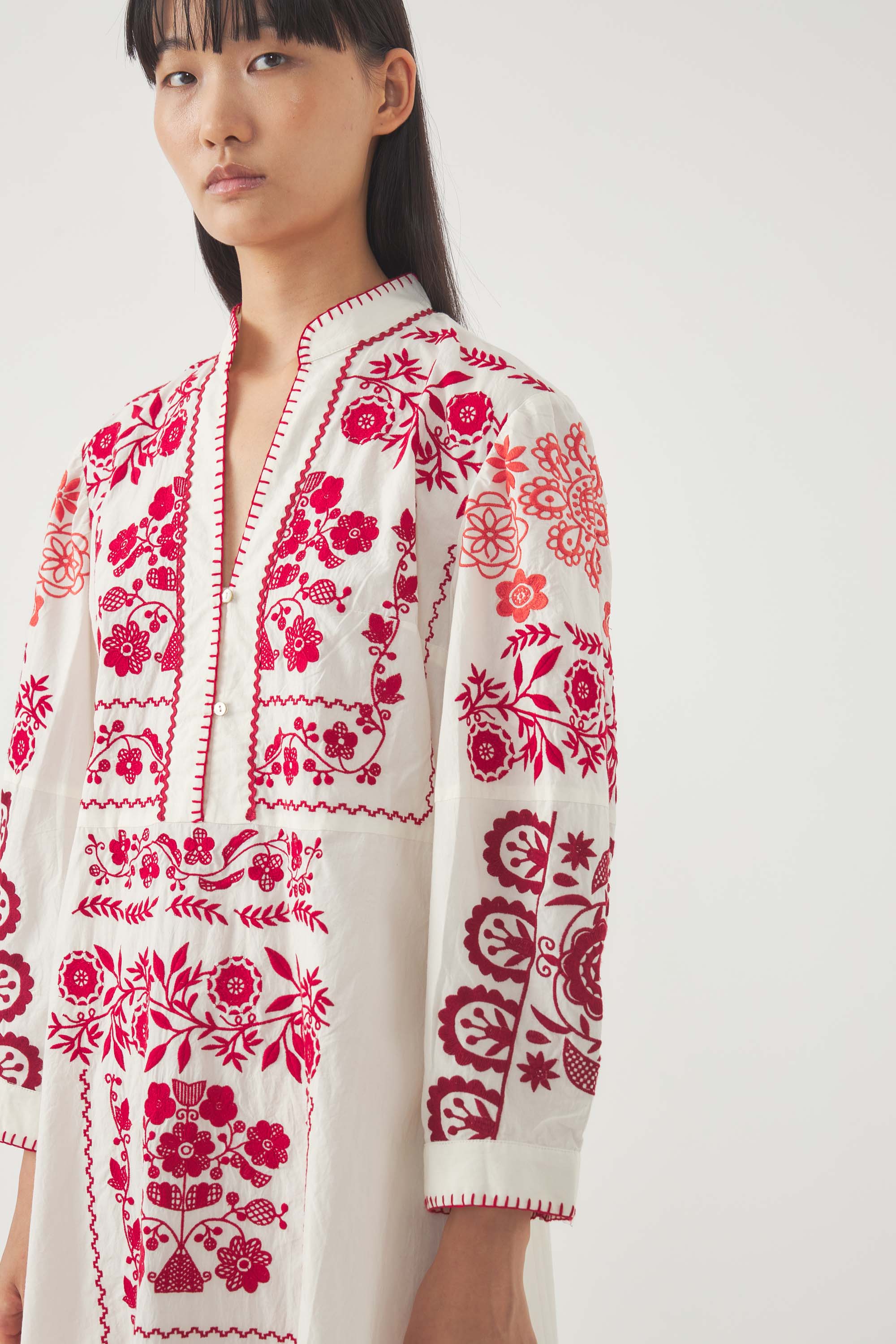 Embroidered Maxi Dress Mamie