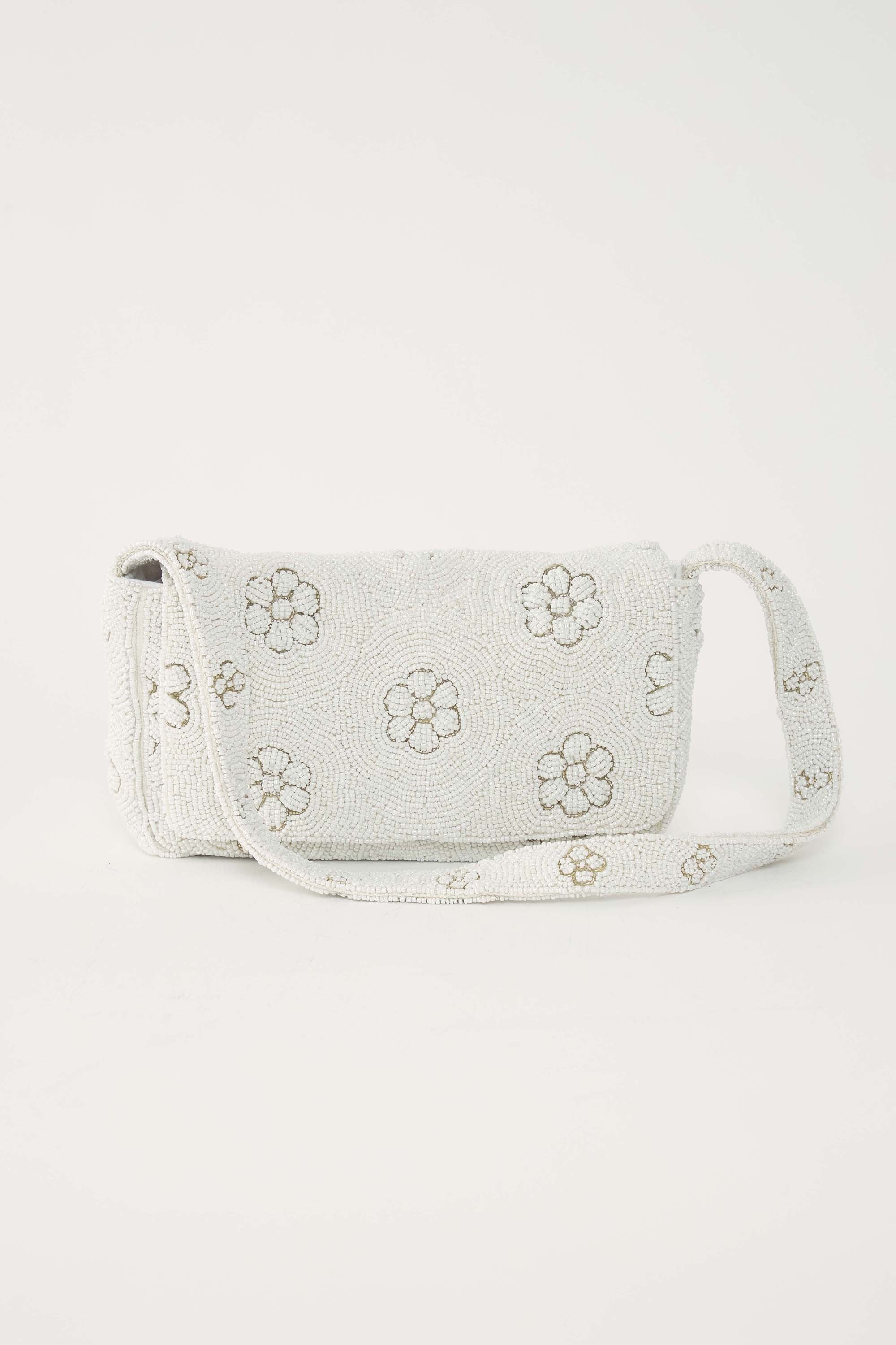 Borsa baguette ricamata Marguerite