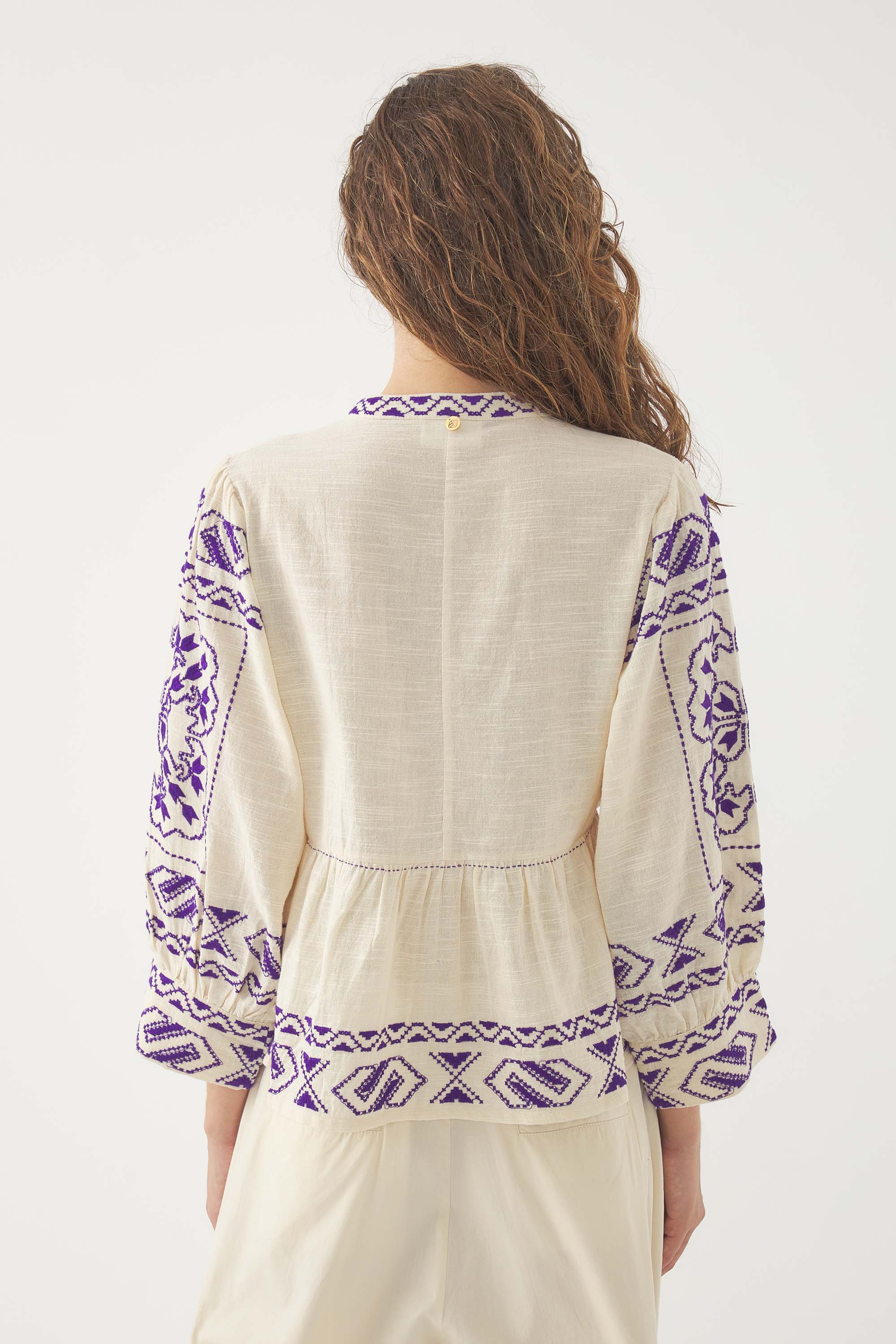 Bestickte Bluse Milos