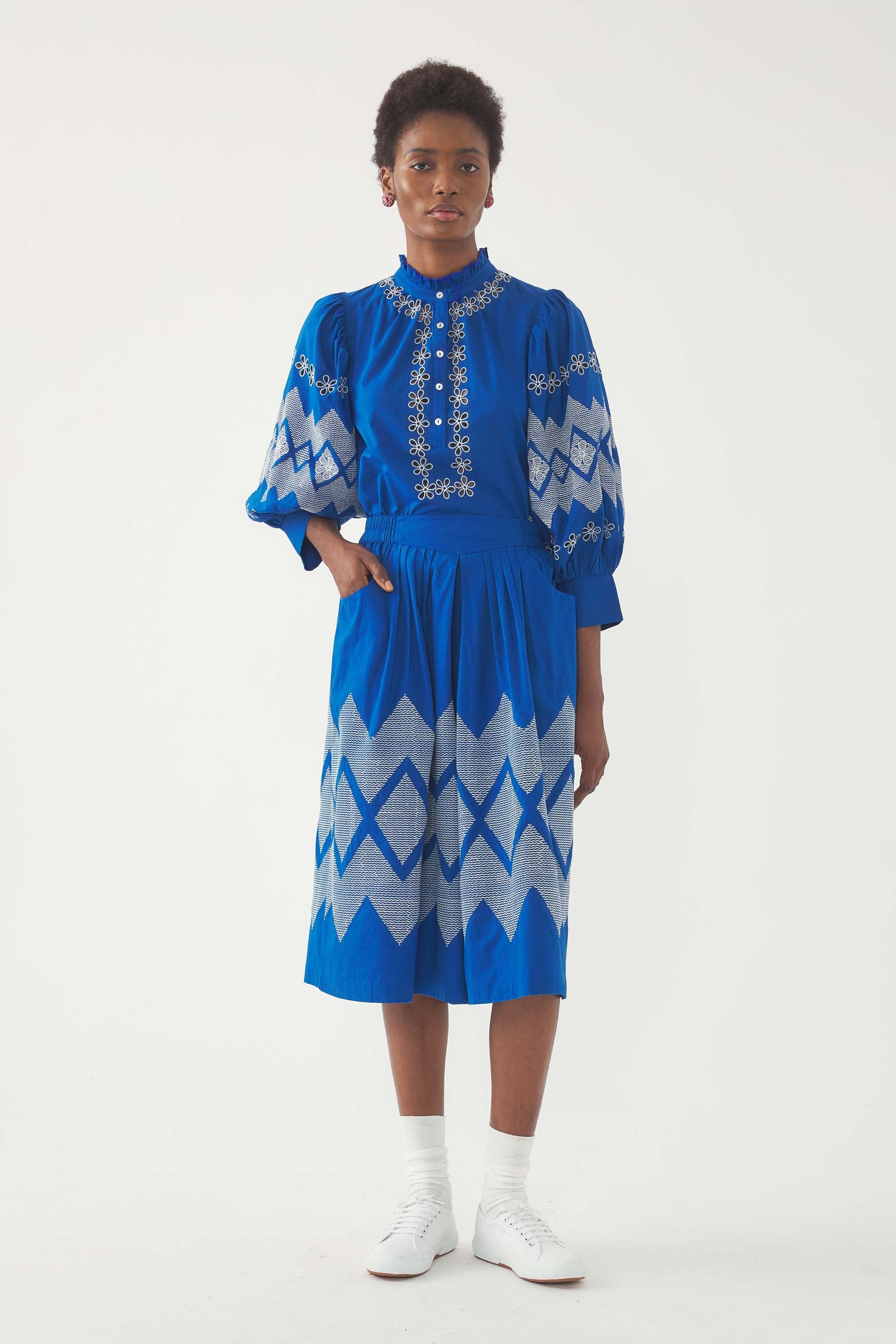 Jupe-short brodée Tolede
