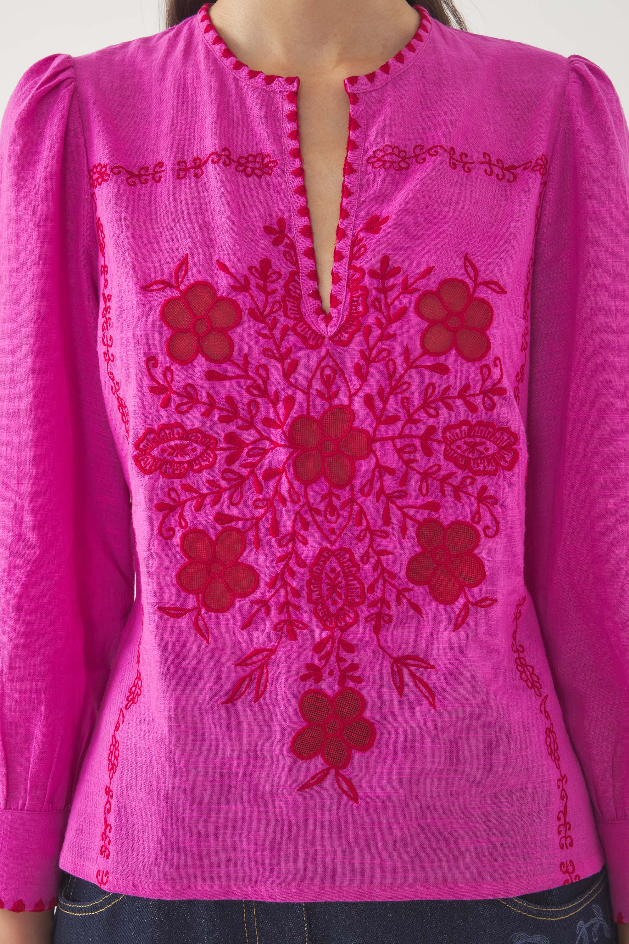 Bestickte Bluse Vahani